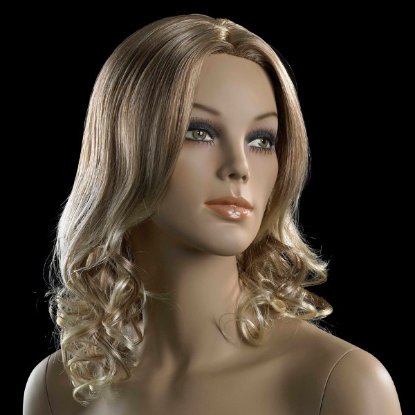 perruque blonde cheveux mi- long ondule ma-pf-14/613t