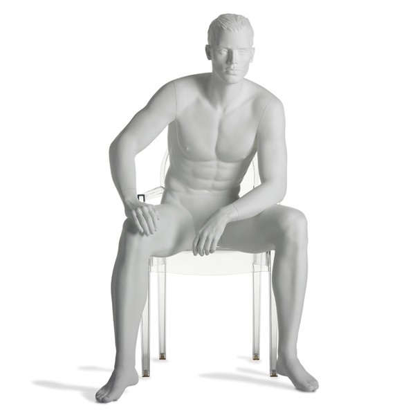 Mannequin homme sculpté assis MA-MA-9-03