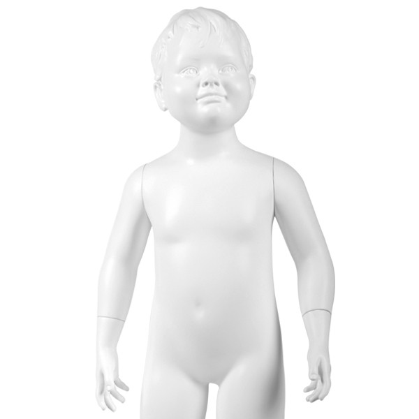Mannequin bébé 2 ans avec tete blanc fibre de verre