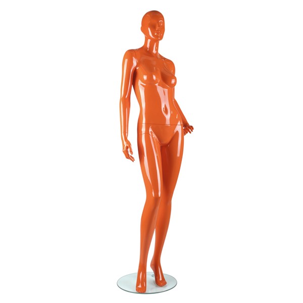 Mannequin femme couleur orange avec tete N9