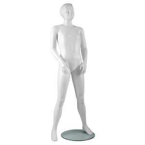 Mannequin garcon 12 ans blanc avec tete fibre de verre