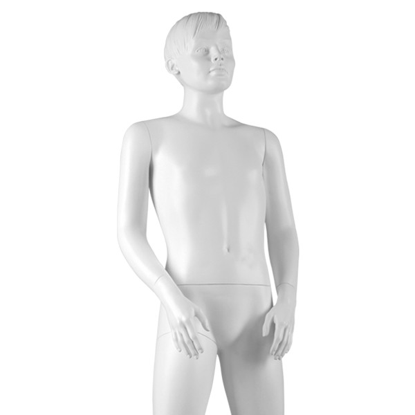 Mannequin garcon 12 ans blanc avec tete fibre de verre