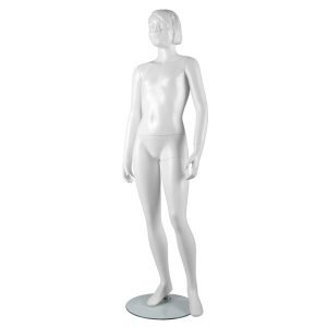 Mannequin fille 12 ans blanc avec tete fibre de verre