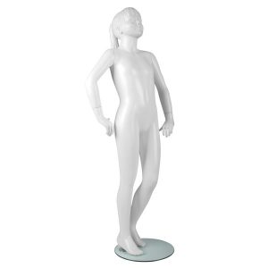 Mannequin fille 10 ans blanc avec tete fibre de verre