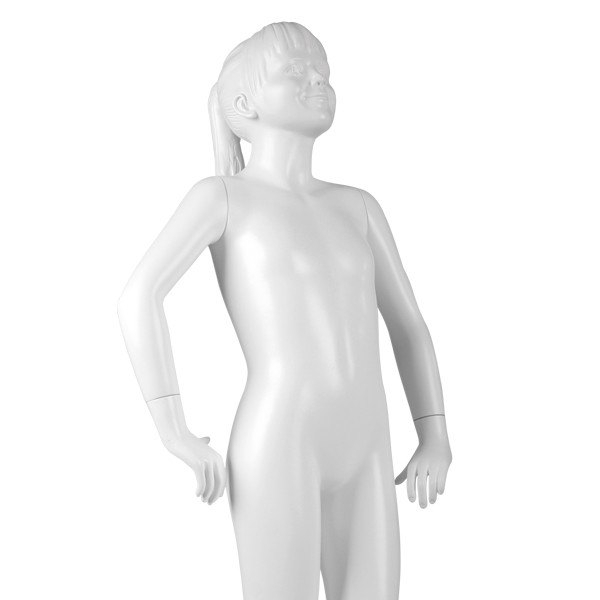 Mannequin fille 10 ans blanc avec tete fibre de verre