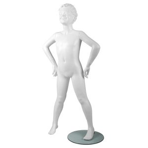Mannequin garçon 8 ans blanc avec tete fibre de verre